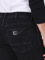 กางเกงยีนส์ผู้ชาย คอลเลคชั่น BEYOND DENIM TEXAS SLIM FIT เอวกลาง ทรงเข้ารูป สีดำ