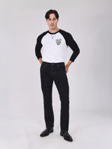 กางเกงยีนส์ผู้ชาย คอลเลคชั่น BEYOND DENIM TEXAS SLIM FIT เอวกลาง ทรงเข้ารูป สีดำ