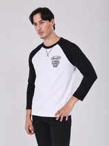 เสื้อยืดแขนยาวผู้ชาย คอลเลคชั่น BEYOND DENIM ทรงตรง สีขาว