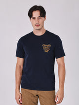 เสื้อยืดแขนสั้นผู้ชาย คอลเลคชั่น BEYOND DENIM ทรงตรง สีกรมท่า