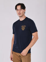 เสื้อยืดแขนสั้นผู้ชาย คอลเลคชั่น BEYOND DENIM ทรงตรง สีกรมท่า