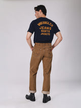 เสื้อยืดแขนสั้นผู้ชาย คอลเลคชั่น BEYOND DENIM ทรงตรง สีกรมท่า