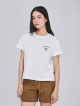 RELAXED FIT BEYOND INDIGO COLLECTION WOMEN'S SHORT SLEEVE T-SHIRT OFF-WHITE