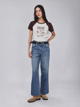 SLIM FIT BEYOND DENIM COLLECTION WOMEN'S SHORT SLEEVE T-SHIRT GREY