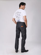 กางเกงยีนส์ผู้ชาย คอลเลคชั่น BEYOND DENIM TEXAS FIT เอวกลาง ทรงตรง สียีนส์ผ้าดิบ