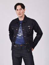 REGULAR FIT BEYOND DENIM COLLECTION MEN'S DENIM JACKET RAW DENIM