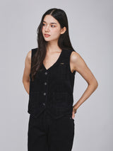 REGULAR FIT BEYOND INDIGO COLLECTION WOMEN'S VEST BLACK
