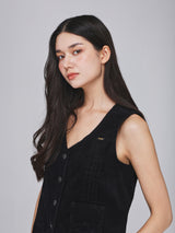REGULAR FIT BEYOND INDIGO COLLECTION WOMEN'S VEST BLACK