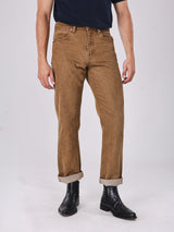 กางเกงยีนส์ผู้ชาย คอลเลคชั่น BEYOND DENIM MWZ FIT เอวกลาง ทรงตรง สีเบจ