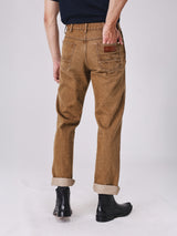 กางเกงยีนส์ผู้ชาย คอลเลคชั่น BEYOND DENIM MWZ FIT เอวกลาง ทรงตรง สีเบจ