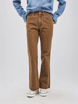 กางเกงยีนส์ผู้หญิง คอลเลคชั่น BEYOND DENIM BOOTCUT FIT เอวสูง ทรงขาม้า สีเบจ