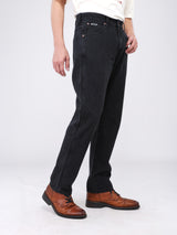 กางเกงยีนส์ผู้ชาย คอลเลคชั่น BEYOND INDIGO TEXAS FIT เอวกลาง ทรงตรง สีดำ