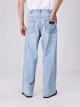กางเกงยีนส์ผู้ชาย คอลเลคชั่น BEYOND DENIM BAGGY FIT เอวต่ำ ทรงกระบอกใหญ่ สียีนส์อ่อน