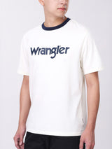 เสื้อยืดแขนสั้นผู้ชาย ทรงตรง สีครีม