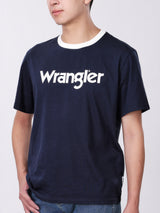 เสื้อยืดแขนสั้นผู้ชาย ทรงตรง สีกรมท่า