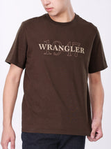 เสื้อยืดแขนสั้นผู้ชาย ทรงตรง สีน้ำตาล