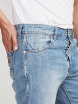 13MWZ FIT RODEO RACING COLLECTION MID RISE REGULAR MEN'S JEANS LIGHT INDIGO