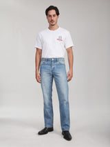 13MWZ FIT RODEO RACING COLLECTION MID RISE REGULAR MEN'S JEANS LIGHT INDIGO