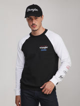 REGULAR FIT RODEO RACING COLLECTION MEN'S LONG SLEEVE T-SHIRT BLACK