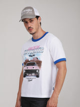 REGULAR FIT RODEO RACING COLLECTION MEN'S SHORT SLEEVE T-SHIRT WHITE
