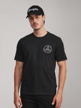 REGULAR FIT RODEO RACING COLLECTION MEN'S SHORT SLEEVE T-SHIRT BLACK