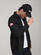 เสื้อเชิ้ตแขนยาวผู้ชาย คอลเลคชั่น RODEO RACING ทรงตรง สีดำ