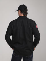 เสื้อเชิ้ตแขนยาวผู้ชาย คอลเลคชั่น RODEO RACING ทรงตรง สีดำ