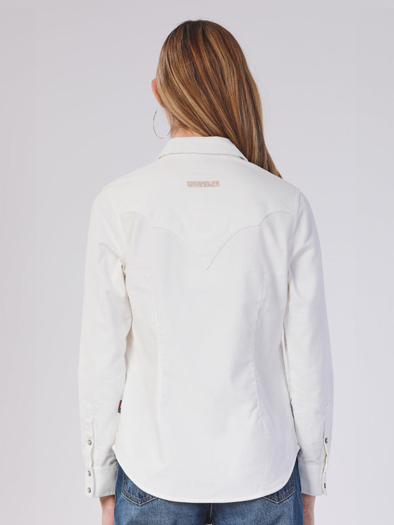 REGULAR FIT LEGEND OF WRANGLER COLLECTION WOMEN'S SHIRT LONG SLEEVE OFF-WHITE