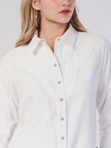 REGULAR FIT LEGEND OF WRANGLER COLLECTION WOMEN'S SHIRT LONG SLEEVE OFF-WHITE