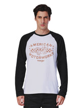 REGULAR FIT BIKER COLLECTION MEN'S TEE LONG SLEEVE WHITE