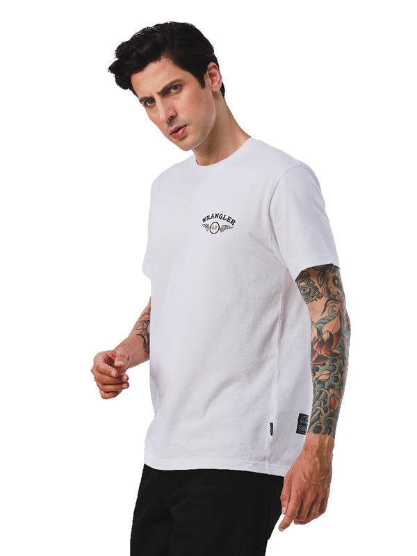 REGULAR FIT BIKER COLLECTION MEN'S TEE SHORT SLEEVE WHITE