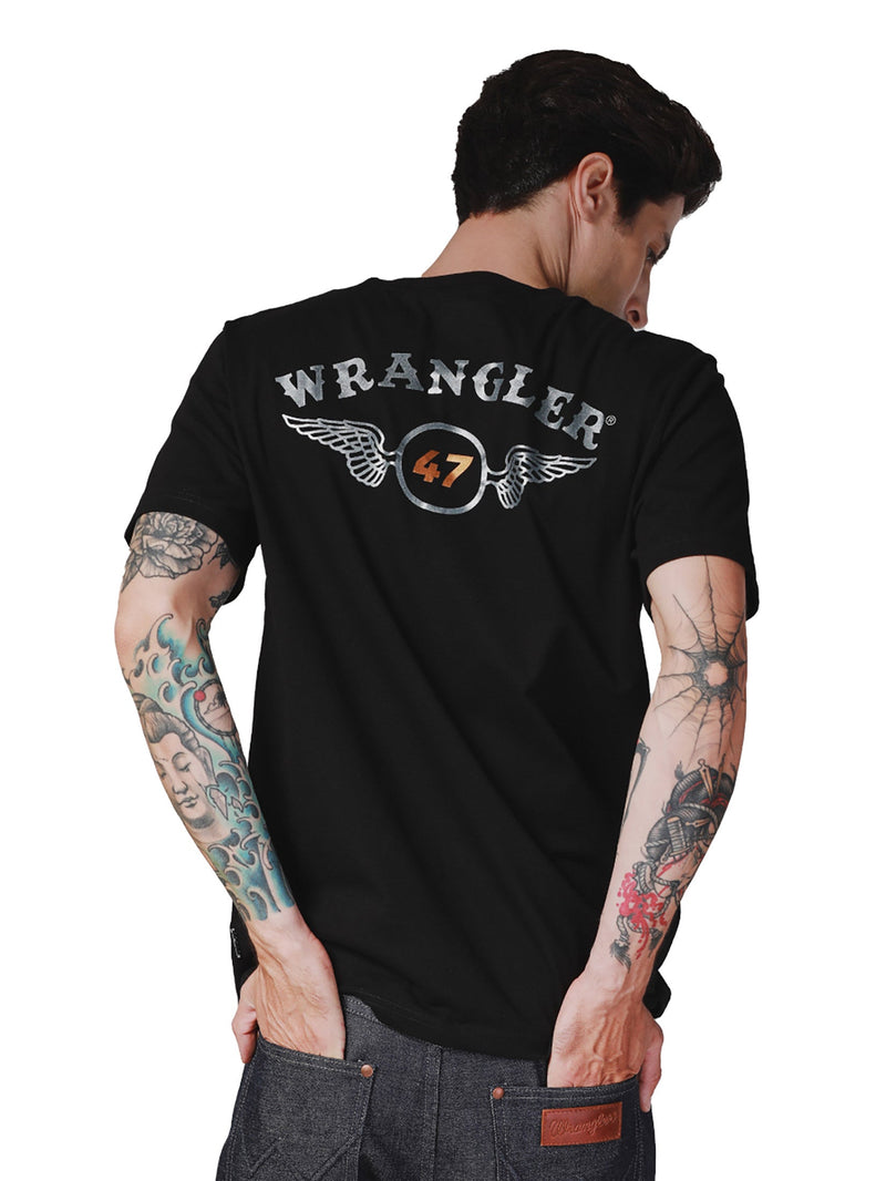 REGULAR FIT BIKER COLLECTION MEN'S TEE SHORT SLEEVE BLACK