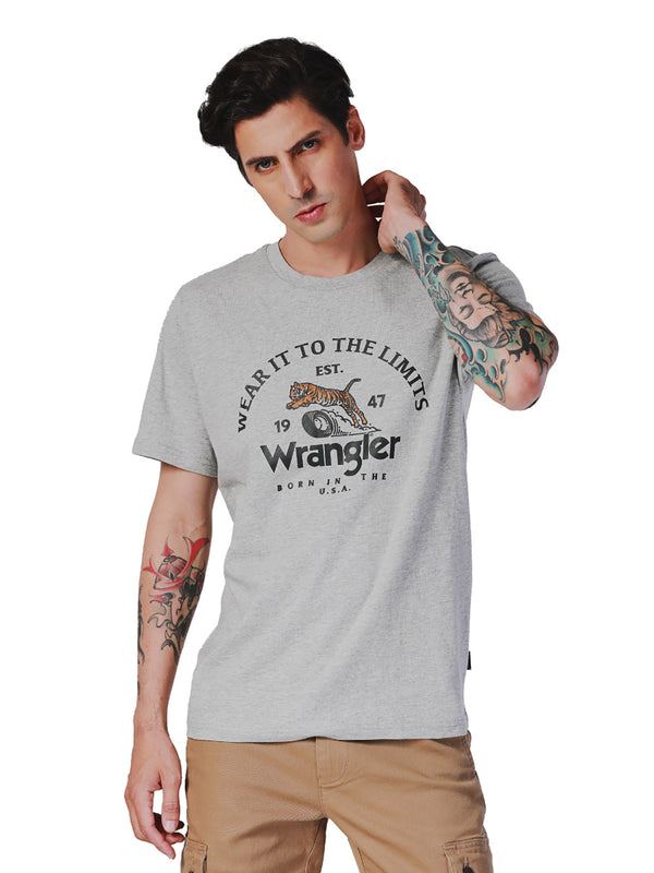 REGULAR FIT BIKER COLLECTION MEN'S TEE SHORT SLEEVE GREY