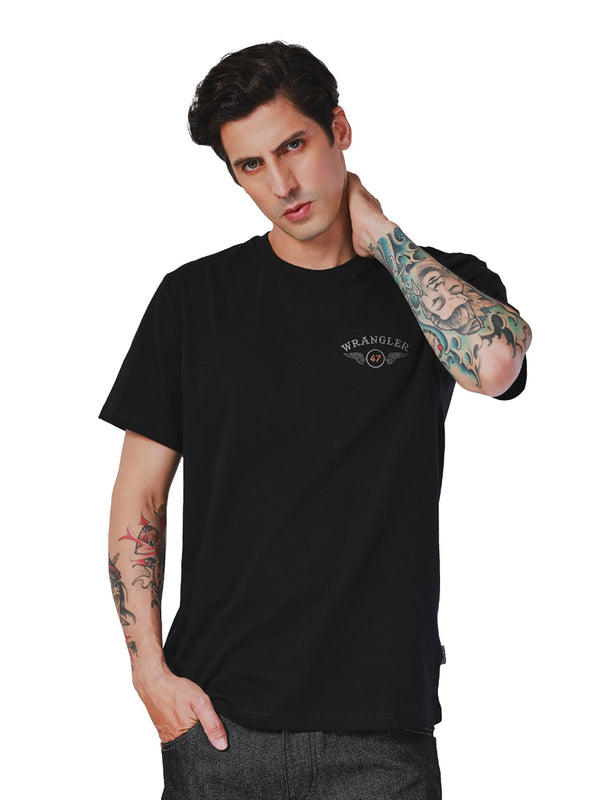 REGULAR FIT LEGEND OF WRANGLER COLLECTION MEN'S TEE SHORT SLEEVE BLACK