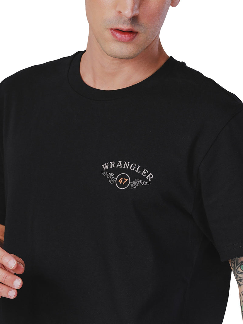 REGULAR FIT LEGEND OF WRANGLER COLLECTION MEN'S TEE SHORT SLEEVE BLACK