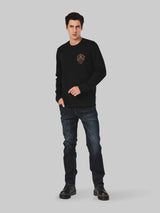 Biker Collection Regular Fit Men's Tee Long Sleeve Black