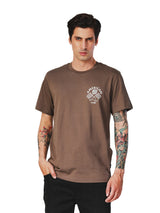 Biker Collection Regular Fit Men's Tee Short Sleeve Brown