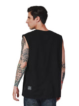 REGULAR FIT BIKER COLLECTION MEN'S TEE SLEEVELESS BLACK