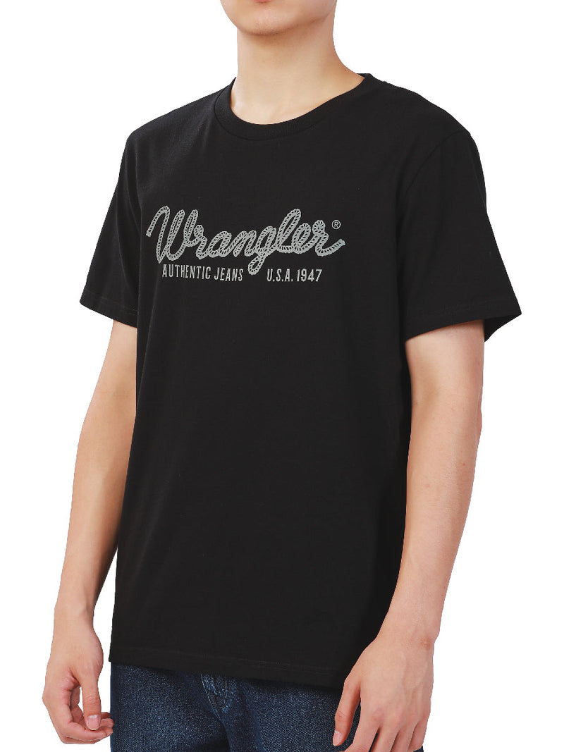 REGULAR FIT MEN'S TEE SHORT SLEEVE BLACK