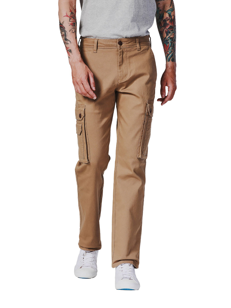 CARGO FIT BIKER COLLECTION MID RISE REGULAR MEN'S PANTS BROWN