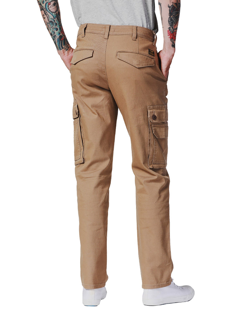 CARGO FIT BIKER COLLECTION MID RISE REGULAR MEN'S PANTS BROWN