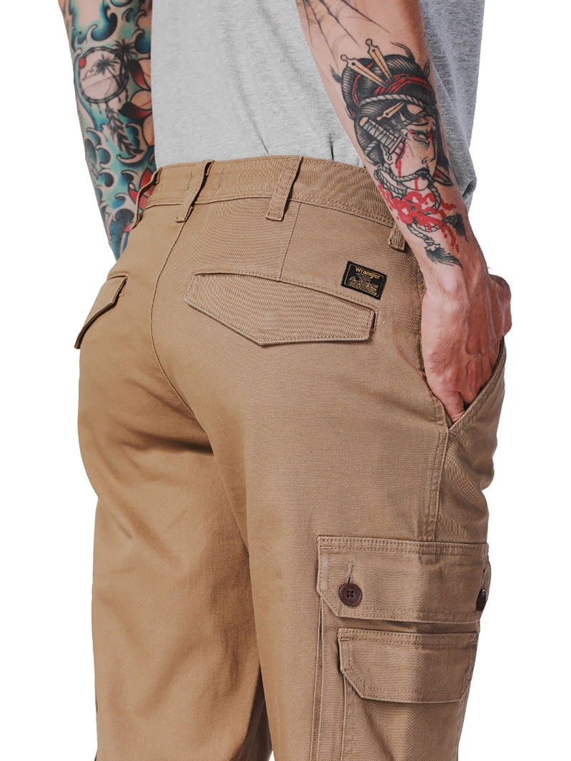 CARGO FIT BIKER COLLECTION MID RISE REGULAR MEN'S PANTS BROWN