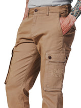 CARGO FIT BIKER COLLECTION MID RISE REGULAR MEN'S PANTS BROWN