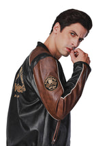 REGULAR FIT BIKER COLLECTION MEN'S JACKET BLACK