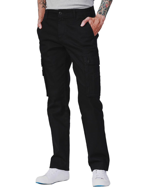 CARGO FIT BIKER COLLECTION MID RISE REGULAR MEN'S PANTS BLACK