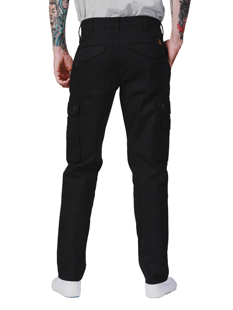 CARGO FIT BIKER COLLECTION MID RISE REGULAR MEN'S PANTS BLACK