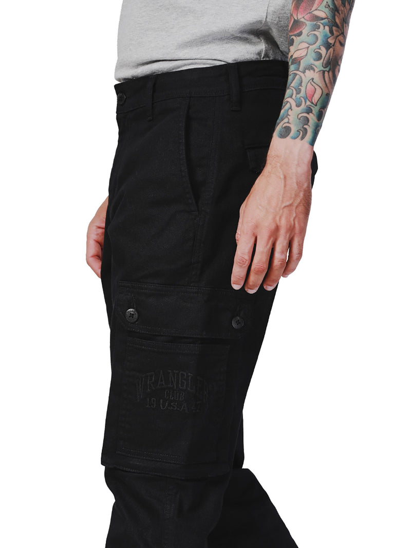 CARGO FIT BIKER COLLECTION MID RISE REGULAR MEN'S PANTS BLACK