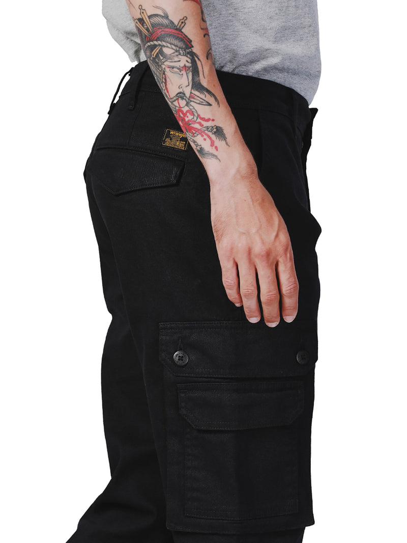 CARGO FIT BIKER COLLECTION MID RISE REGULAR MEN'S PANTS BLACK