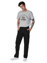 CARGO FIT BIKER COLLECTION MID RISE REGULAR MEN'S PANTS BLACK