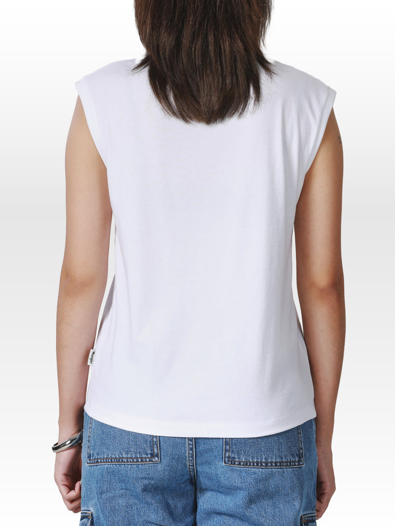 Regular Fit Women's Tee Sleeveless White